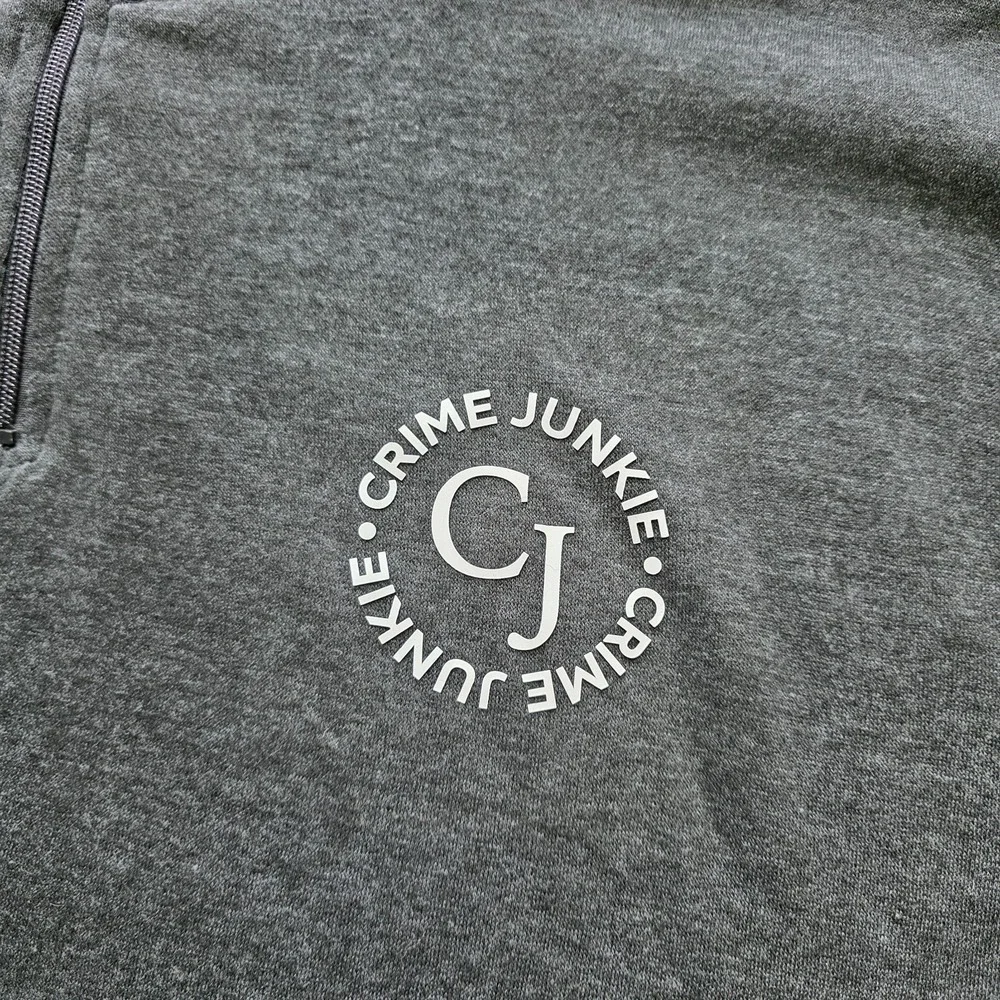 Crime Junkie 1/4 Zip Sweater Polo Mens 3x Gray